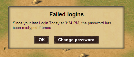 Login attempts are now shown when you log in.